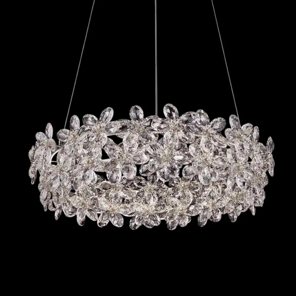 Excelis Luxury Crystal Flower Chandelier